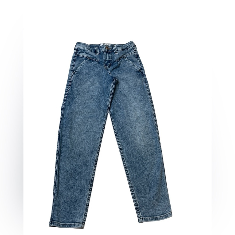 Abercrombie Kids High Rise Mini Mom Jeans 90’s Blue Denim Girls Size 9/10 Slim